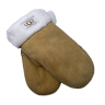 Женские Меховые Варежки Ugg Песочные Замшевые (19)