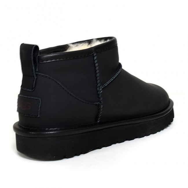 Угги Ugg Men's Classic Ultra Mini Black Leathner