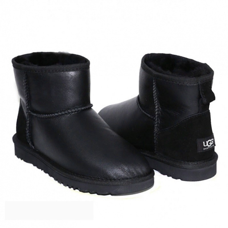 Угги Men's Classic Mini Black Leather