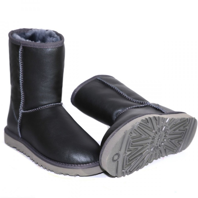 Угги Classic Short Metallic Grey