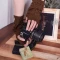 Ugg Fingerless Gloves w/ Sherpa Trim-Chocolate
