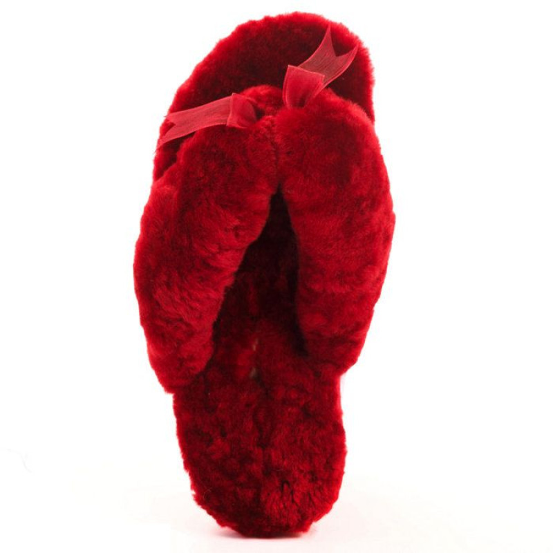 Ugg Fluff Flip Flop II — Bordo
