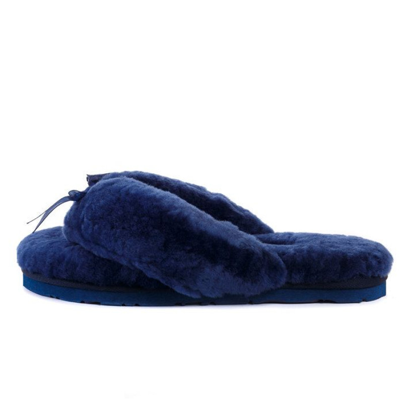 Ugg Fluff Flip Flop II — Navy blue