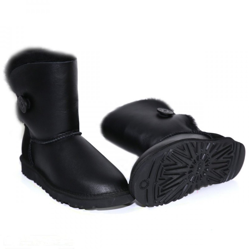 Угги Bailey Button Metallic Black