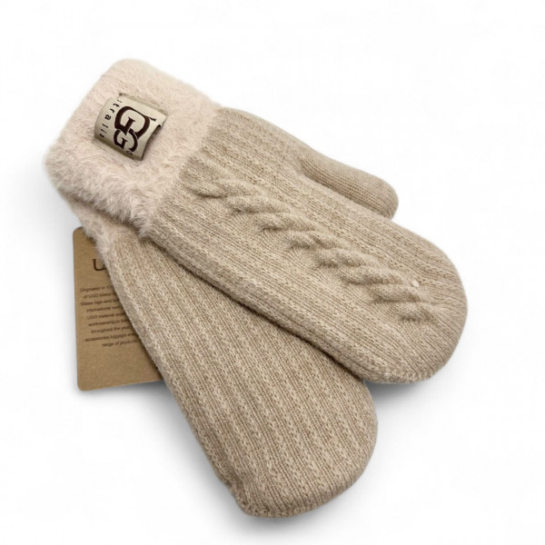 Женские Вязаные Варежки Ugg - Sand (23)