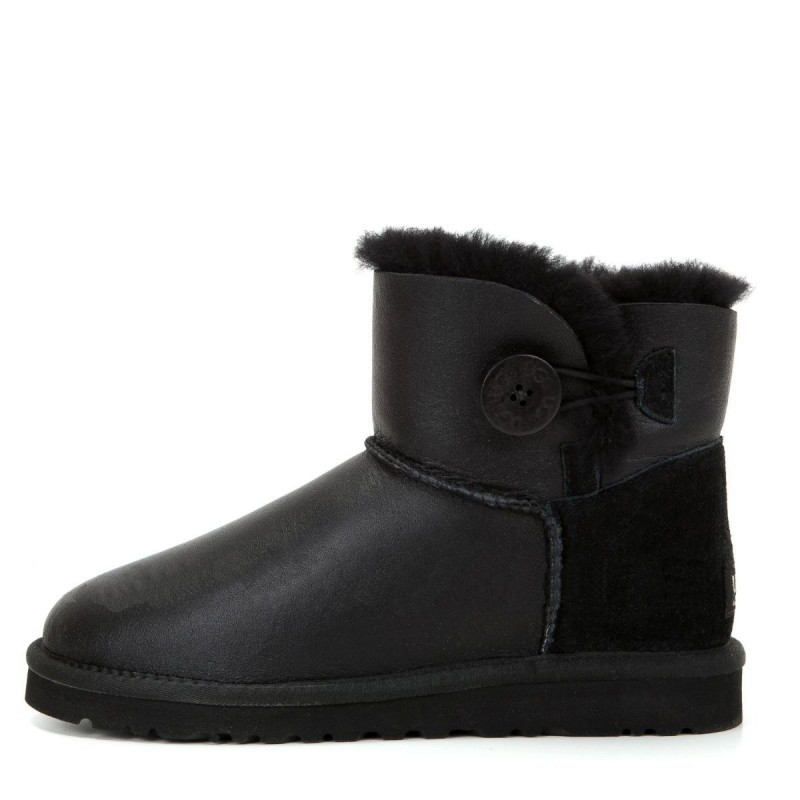 Угги Mini Bailey Button Metallic Black