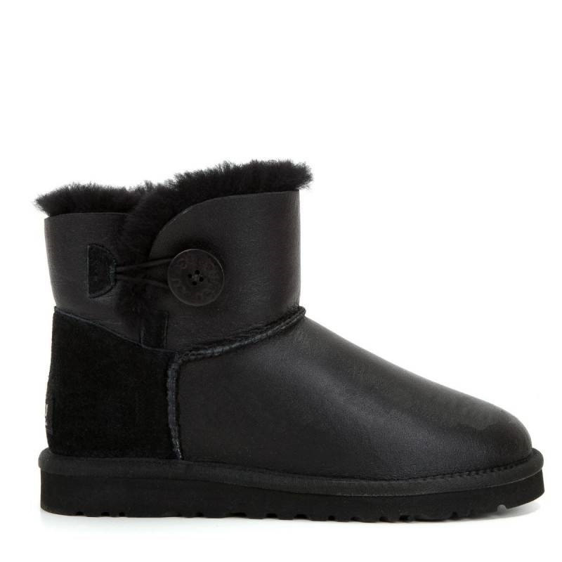 Угги Mini Bailey Button Metallic Black