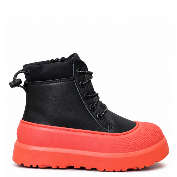 Ugg Kids Hybrid Black Leather Orange