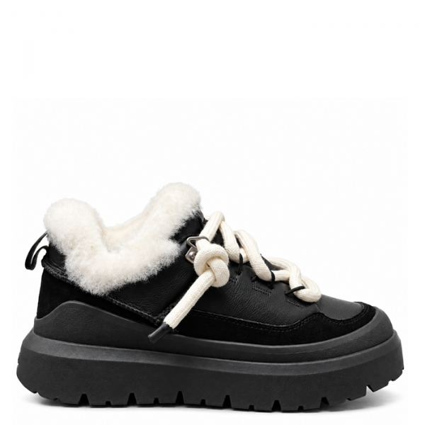 Ugg Mens Heritage Utility Sneaker Black Leather