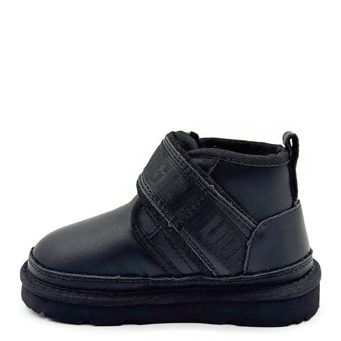 UGG Kids Neumel Snapback Leather Black