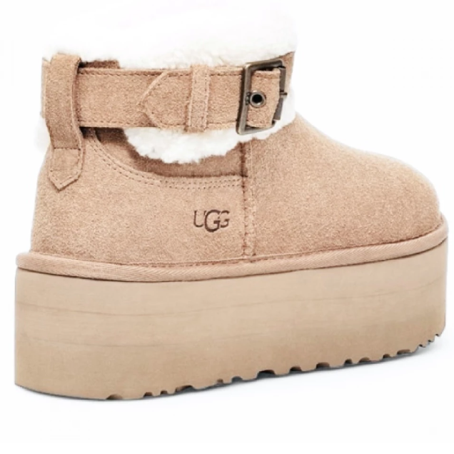 Ugg Ultra Mini Belted Roller Platform - Sand