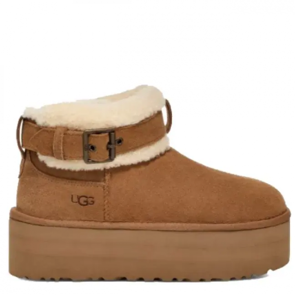 Ugg Ultra Mini Belted Roller Platform - Chestnut