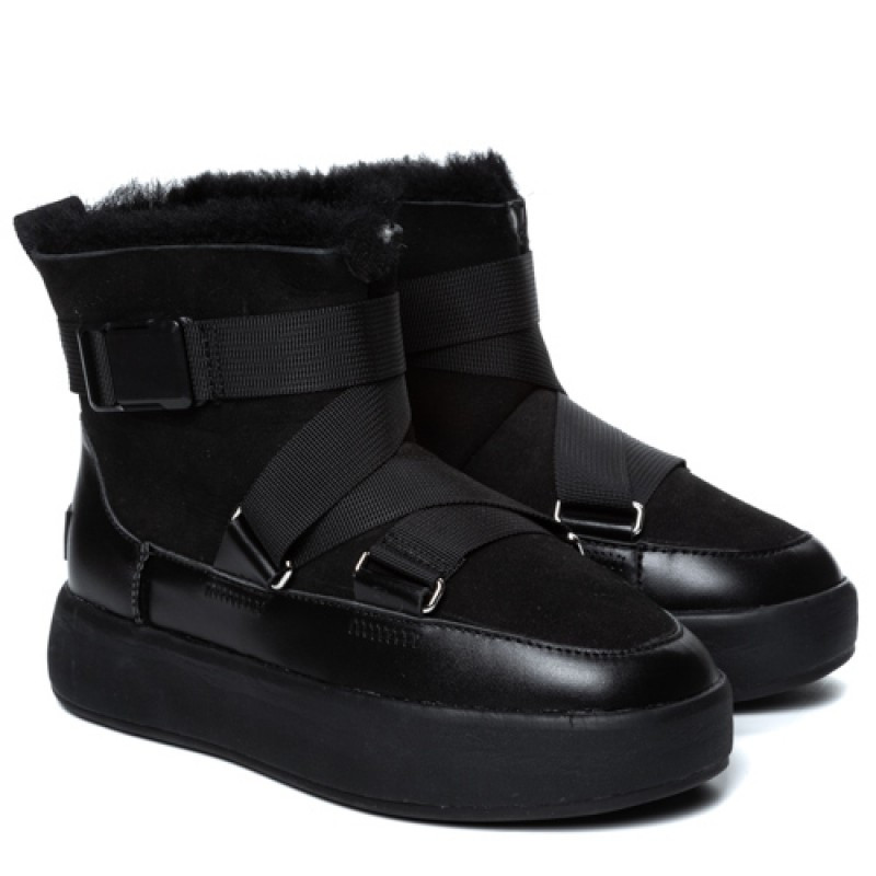 Угги UGG Boom Buckle Black