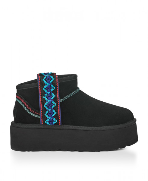 UGG ULTRA MINI BRAID PLATFORM-Black