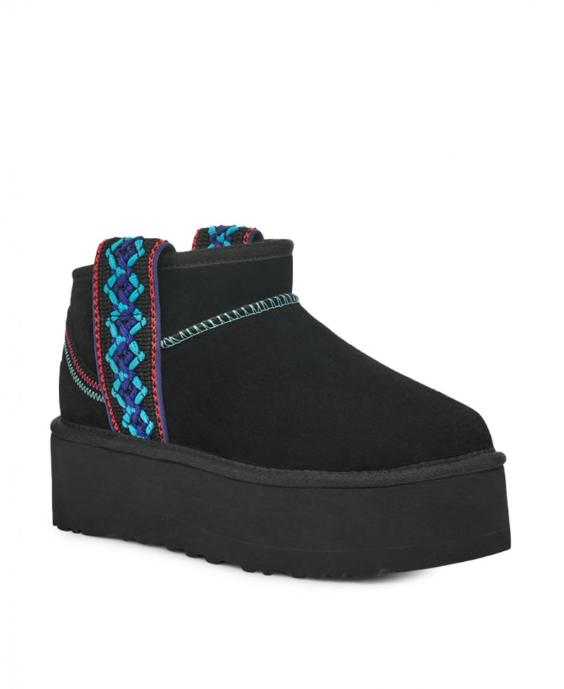 UGG ULTRA MINI BRAID PLATFORM-Black