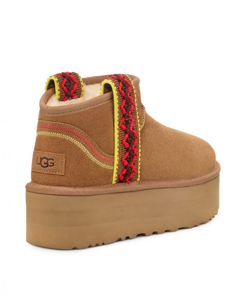 UGG ULTRA MINI BRAID PLATFORM-Chestnut