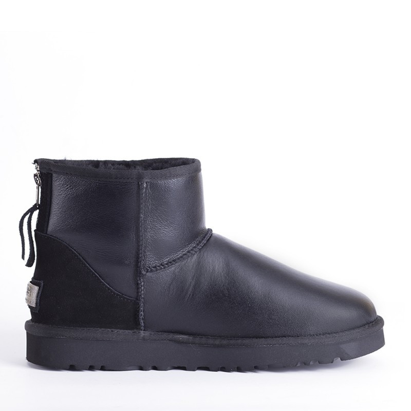 Угги Men's Mini Zip Metallic Black