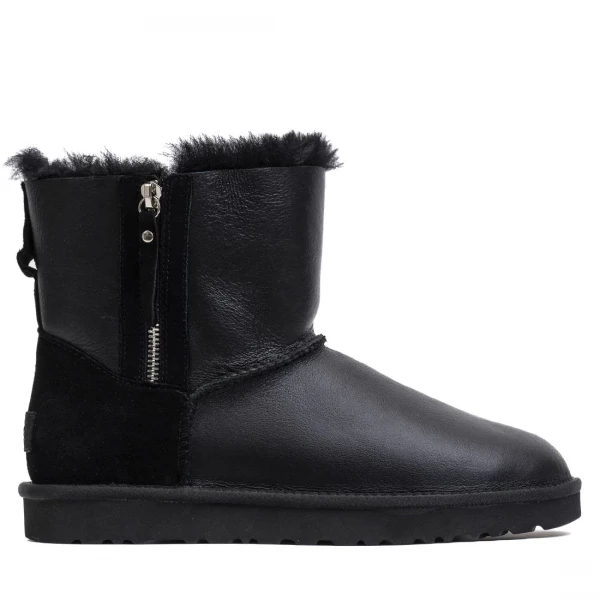Угги Men's Mini Double Zip Metallic Black